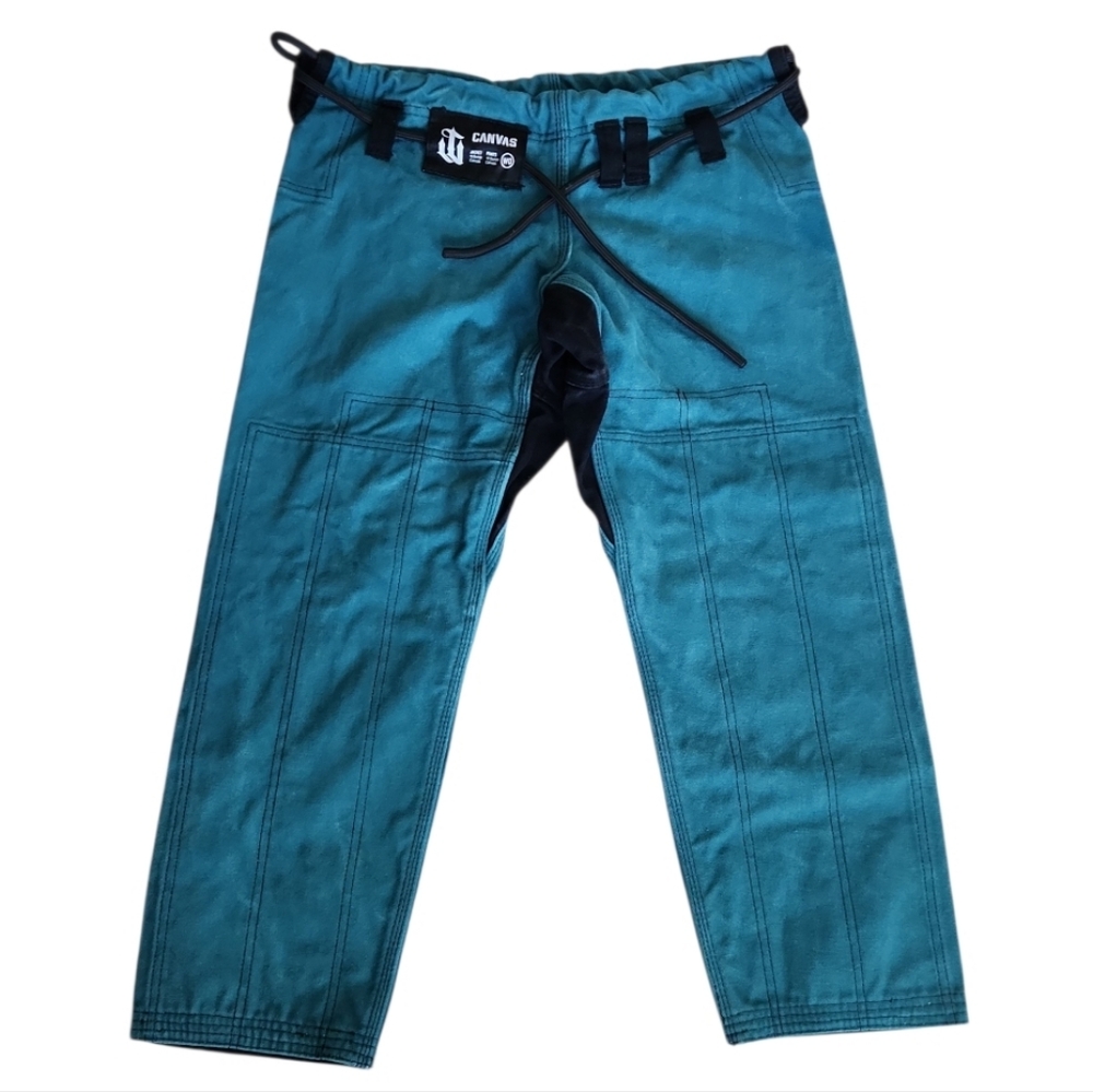 War Tribe Canvas W0 Teal Jiu Jitsu / BJJ Martial Arts Pants
